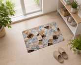 Super Absorbent Non-Slip Bathroom Floor Mat - Quick-Dry Soft Marble Stone Design 23 × 15 inch