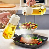 2-In-1 Oil Sprayer Bottle For Kitchen - Kitchen Accessory Designed For Cooking Oil Dispensing And Food Preparation Routine