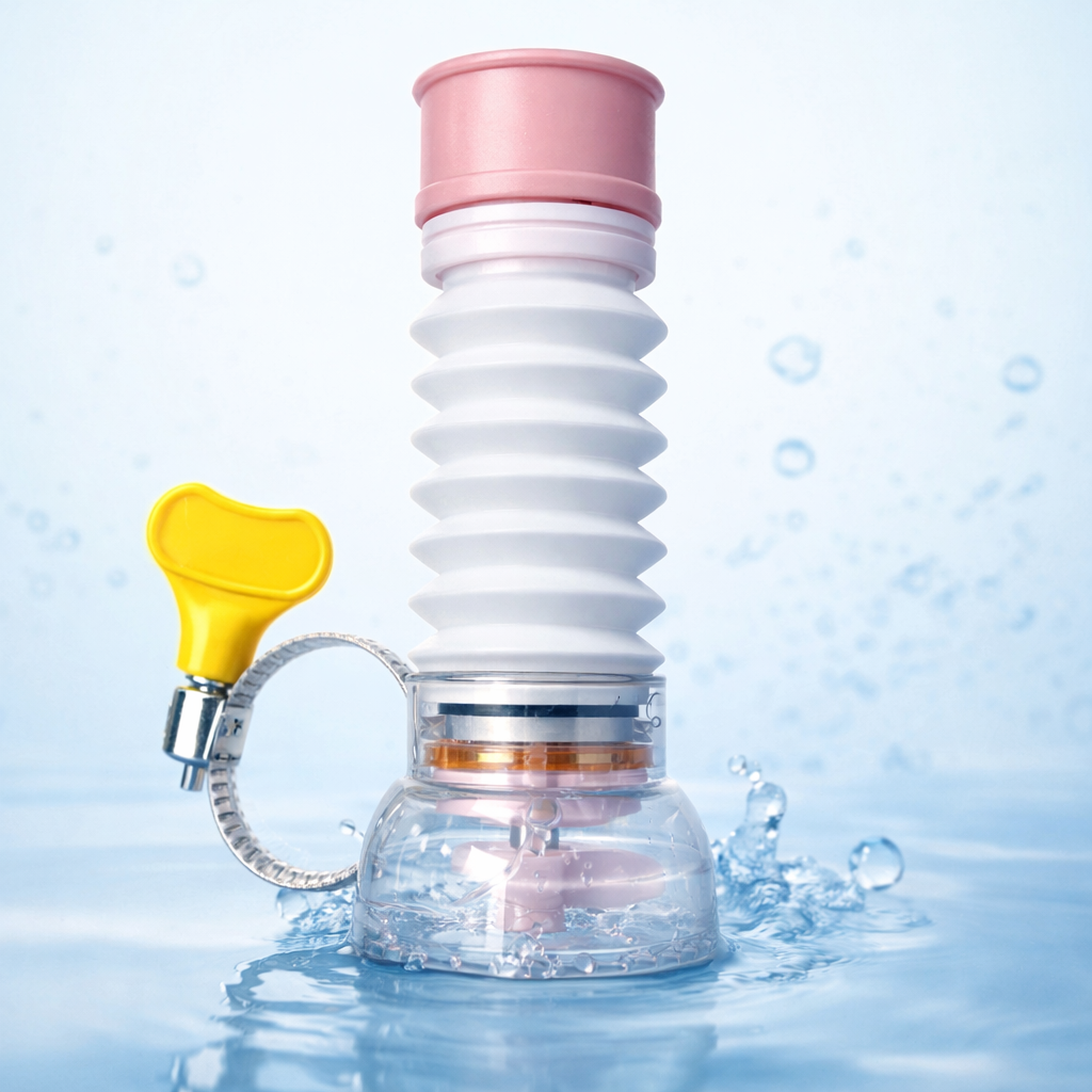 Single Layer Fan Faucet Anti-Water Splash Filter – 360° Telescopic Flexible Kitchen Sink Water Purifier Aerator Head